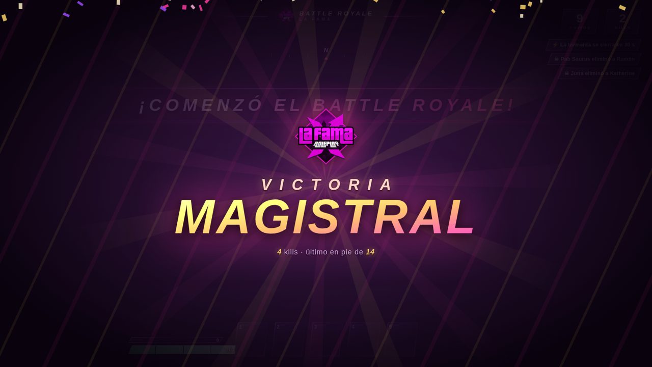 Pantalla de victoria del Battle Royale